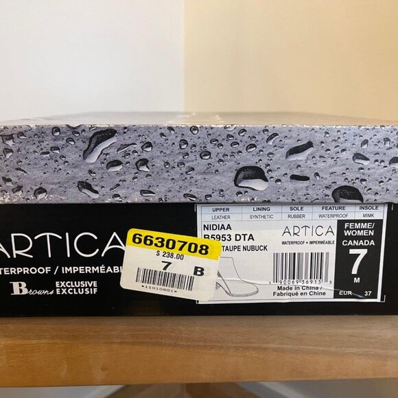 Browns Shoes Exclusive Artica Ankle Boots, Taupe Nubuck, Size 7, Waterproof - Picture 5 of 5